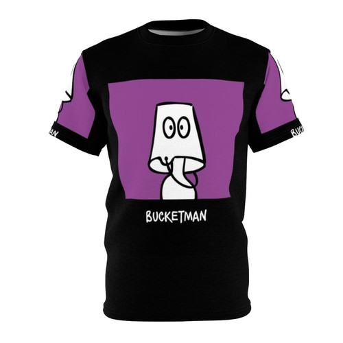 Bucket Head Costume T-Shirt with All Over Print Design