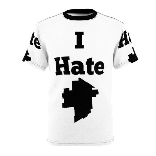 Winnipeg-inspired graphic t-shirt design featuring a play on "I Hate Winnipeg" lyrics