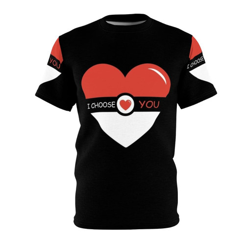 Pokémon-themed Valentine's Day t-shirt with a Poké Ball design
