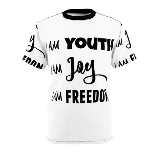 T-shirt featuring the inspiring "I Am" quote, celebrating the timeless spirit of youth, joy, and freedom from the beloved film "Peter Pan"