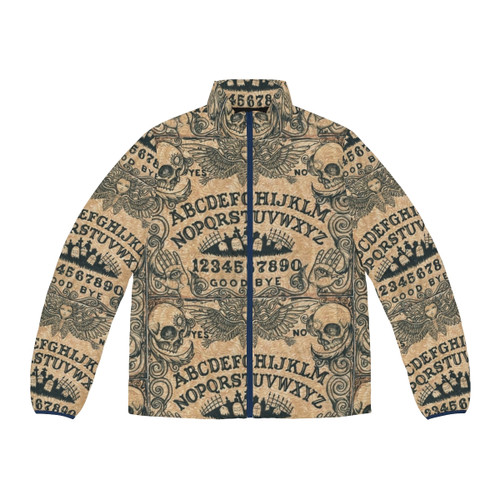 Angel of Music Phantom Puffer Jacket, featuring a monochrome design inspired by the Phantom of the Opera