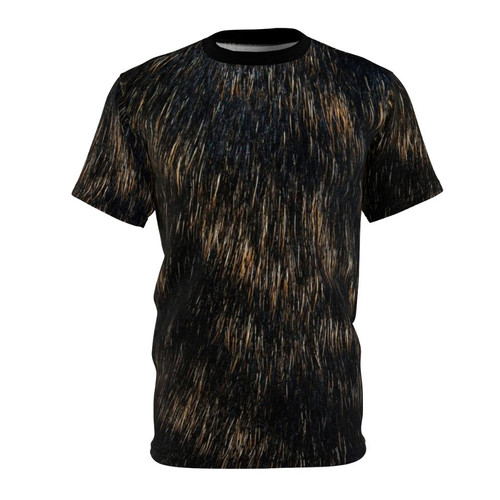 Brindle animal fur pattern design on a high-quality t-shirt for pet owners and animal enthusiasts.