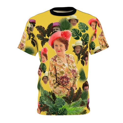 "Hyacinth Bouquet Inspired AOP T-shirt - Keeping Up Appearances Themed Apparel"