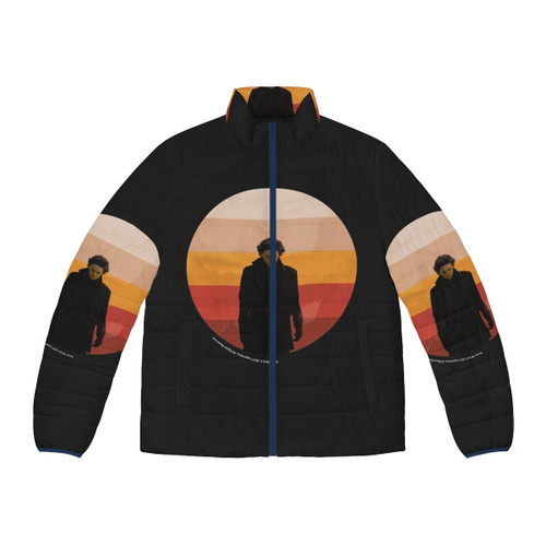 Dune 2020 Inkpress Artwork Puffer Jacket featuring iconic Dune movie designs