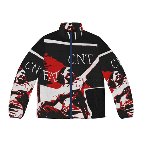 Anarchist CNT Spanish Civil War Anti-Fascist Puffer Jacket