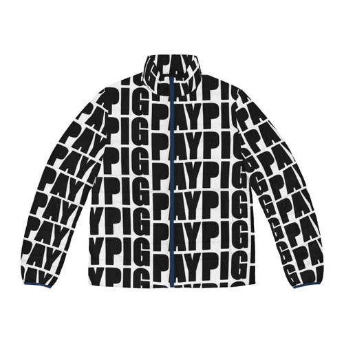 Paypig Puffer Jacket with money fetish and BDSM design