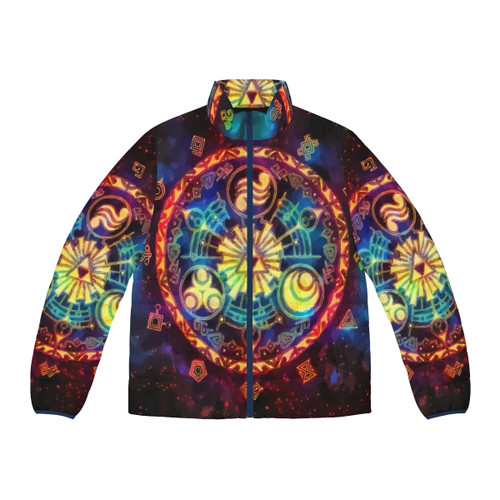 Triforce Space Puffer Jacket with Nintendo Legend of Zelda gaming graphics and designs
