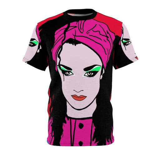 Vibrant Boy George t-shirt featuring the iconic 80s singer and pop culture figure