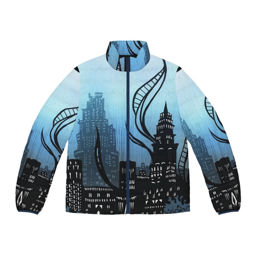 Final Fantasy XIV Amaurot Puffer Jacket featuring the iconic Amaurot design from the Shadowbringers expansion
