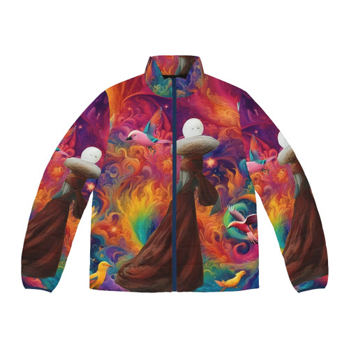 Cozy puffer jacket for cats with tater tot design