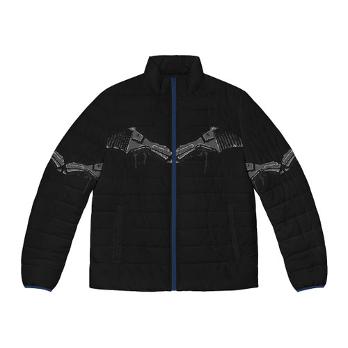 Robert Pattinson wearing the Patman Puffer Jacket, a stylish and versatile superhero-inspired outerwear piece