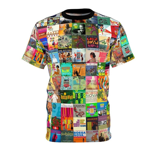 Bossa nova inspired t-shirt featuring a modern AOP design