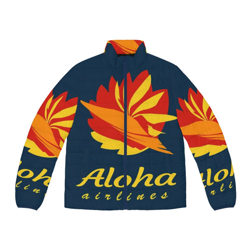 Aloha Airlines Puffer Jacket with Vintage Airline Logo