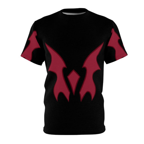 Horde symbol inspired AOP t-shirt with characters from She-Ra and the Princesses of Power