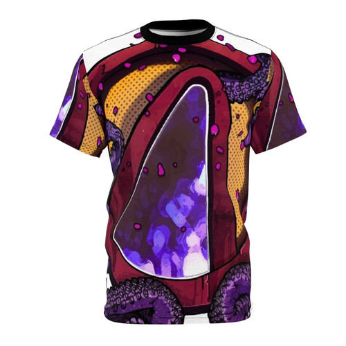 Borderlands-inspired t-shirt featuring a vault symbol design with tentacles