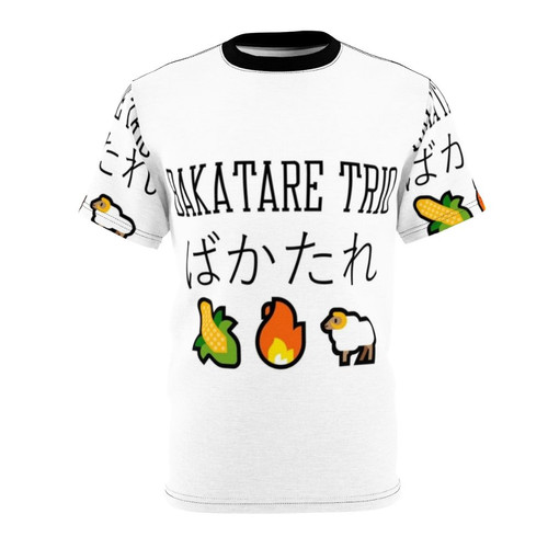 Hololive-inspired t-shirt featuring the Bakatare Trio - Shirakami Fubuki, Shiranui Flare, and Tsunomaki Watame