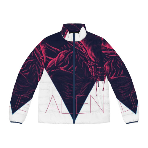 Alien movie 1979 puffer jacket with xenomorph design