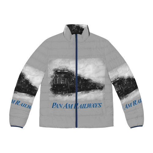 Vintage Pan Am Railways Train Puffer Jacket with retro and nostalgic design