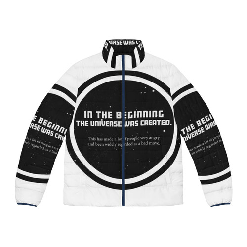 Dove Legendary Animals Puffer Jacket - Colorful Puffer Jacket with Dove and Legendary Animal Designs