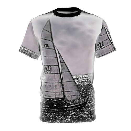 Sailing enthusiast t-shirt with ocean, water, and wind motifs