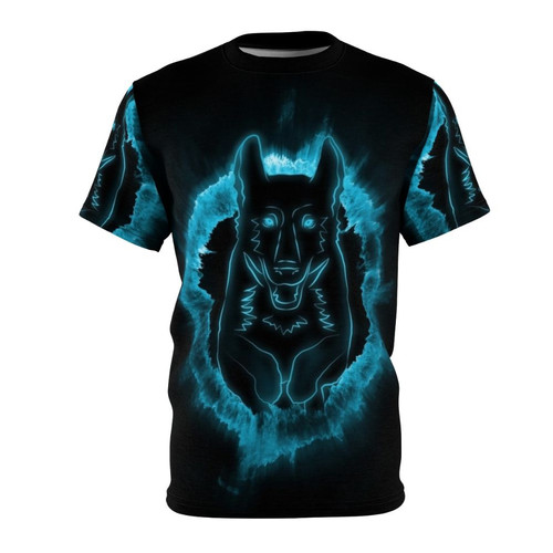 Belgian Malinois dog owner wearing a t-shirt with a Belgian Shepherd Malinois design