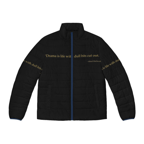 Alfred Hitchcock Quote Puffer Jacket with iconic film references