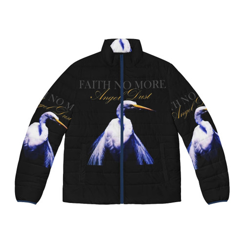 Album Angel Dust Symbol Puffer Jacket featuring post punk inspired design