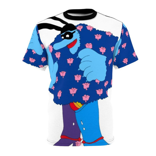 Blue Meanie inspired t-shirt with Beatles characters and imagery