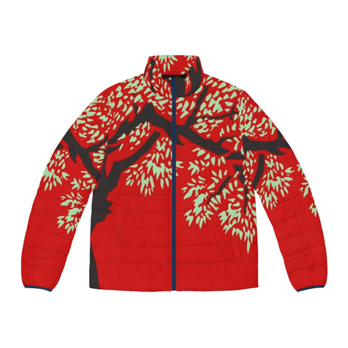 "To Kill a Mockingbird" puffer jacket featuring the iconic tree of life and Atticus Finch