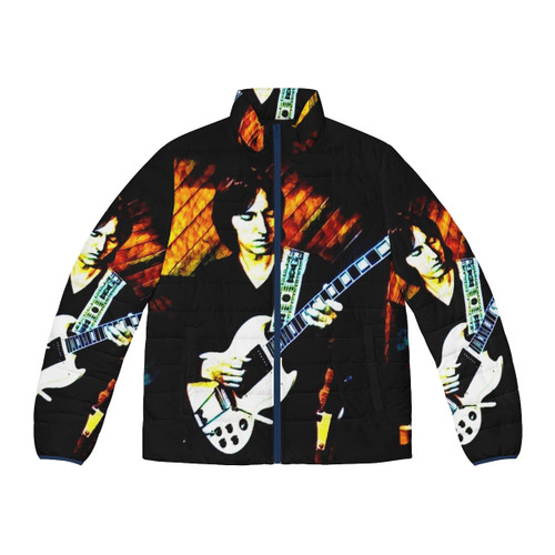 Hangover movie-inspired puffer jacket with funny beer drinking design