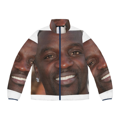 Akon wearing a stylish puffer jacket