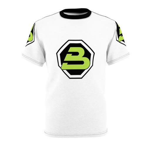 Blacktron-inspired spaceman minifigure graphic on a t-shirt