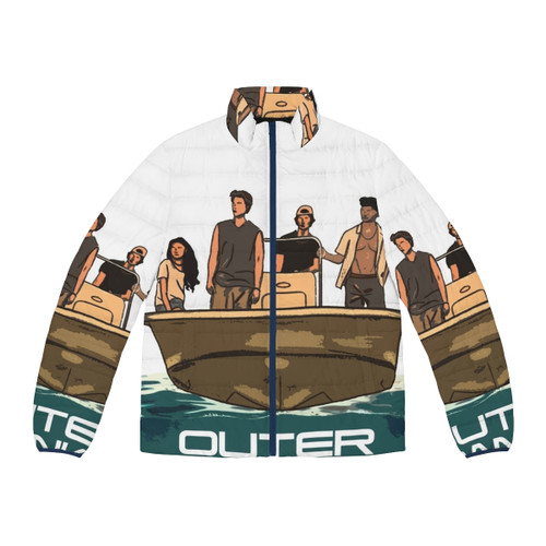 Outer Banks inspired puffer jacket featuring John B and Kiara