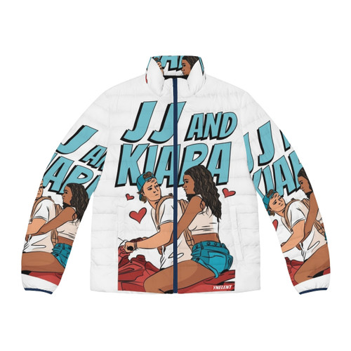 Outer Banks inspired puffer jacket with JJ and Kiara design