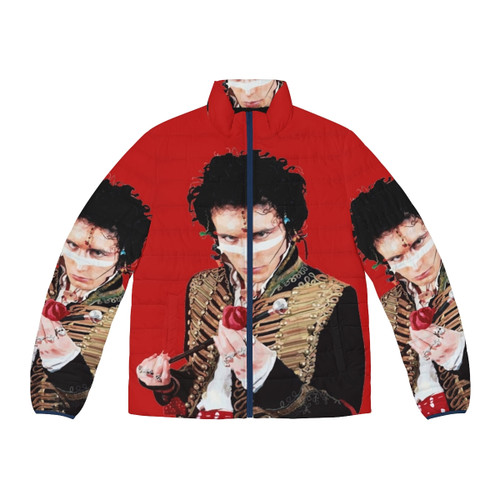 Adam Ant-inspired 80s puffer jacket with punk rock and retro style