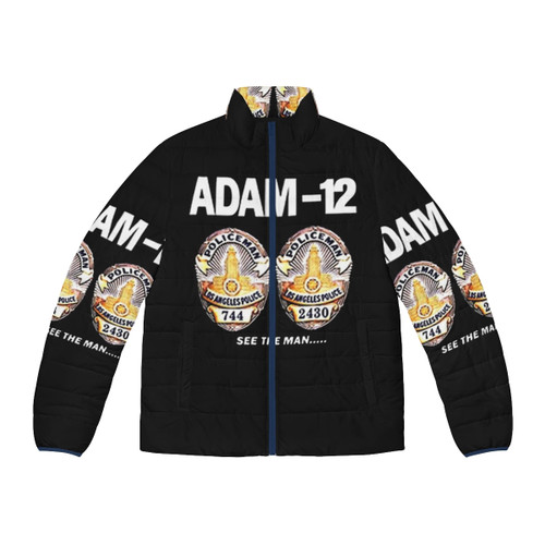 Vintage-style puffer jacket inspired by the classic 1970s police TV series Adam 12