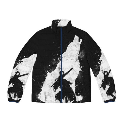 Abyss warrior black puffer jacket for dark souls fans