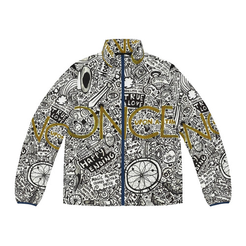 Once Upon A Time Puffer Jacket featuring fairytale characters and magic