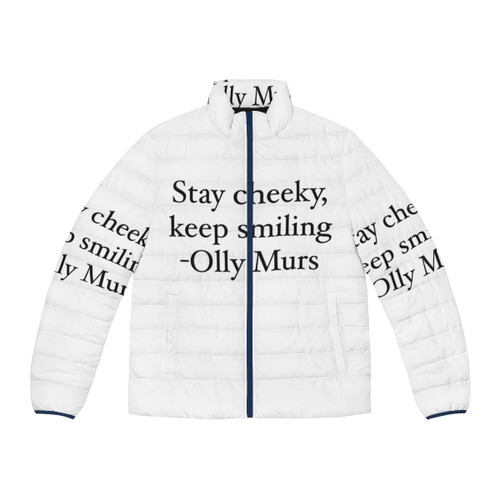 Olly Murs Quote Puffer Jacket with Vintage-Style Album Art Design