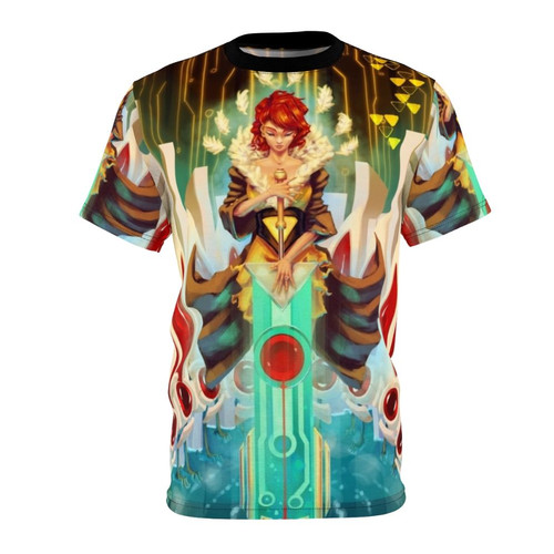 Paper boats artistic all-over-print t-shirt for indie game enthusiasts