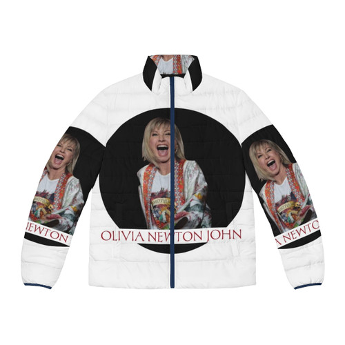 Olivia Newton John Puffer Jacket - Iconic 70s/80s Pop Music Fashion