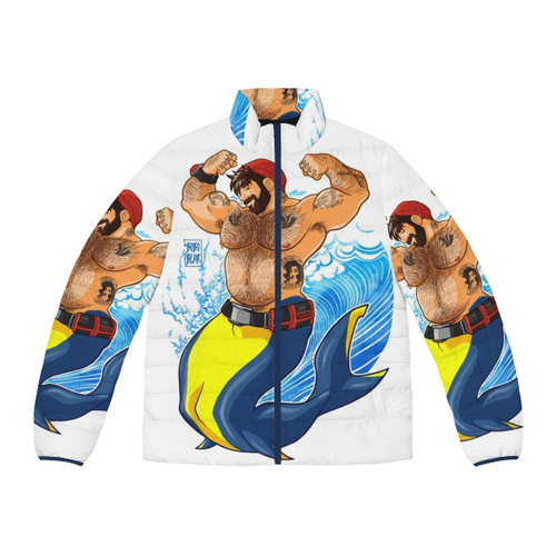 Scuba diving puffer jacket for gay bear fashion