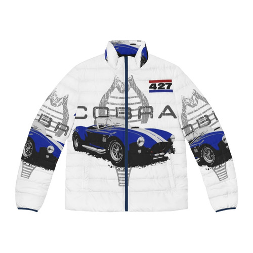 Ac Cobra Puffer Jacket featuring a retro, vintage design inspired by the classic Shelby Cobra car