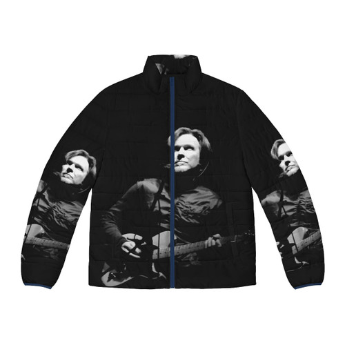 Davide E Golia Puffer Jacket with Biblical David and Goliath Imagery