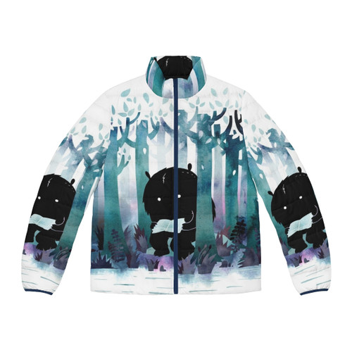 A Cozy Monster Puffer Jacket Perfect for Bookworms in Nature