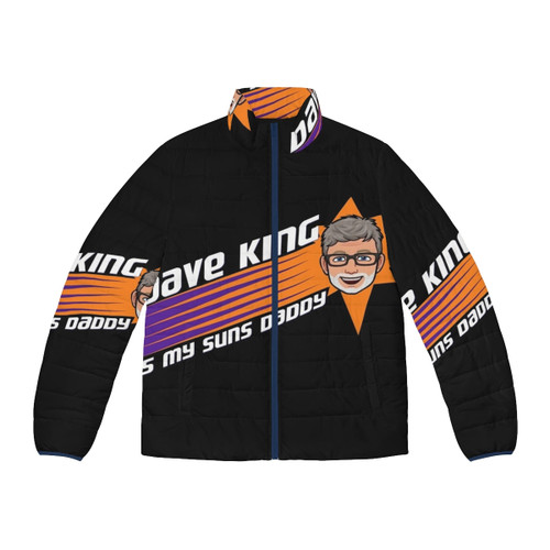 Dave King Phoenix Suns Puffer Jacket with focus keyword 'phoenix suns'