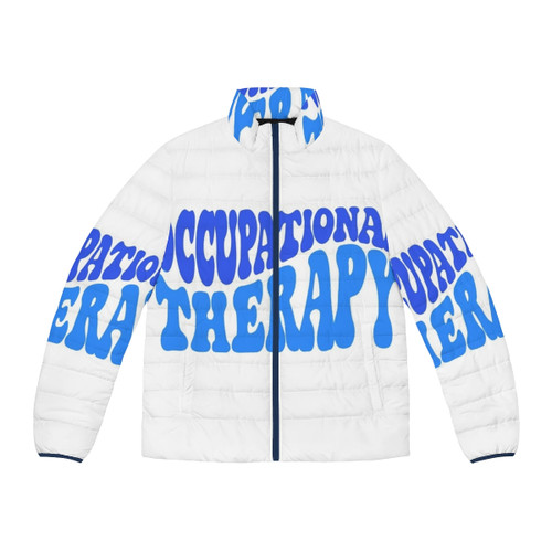 Occupational therapy puffer jacket for warmth and function
