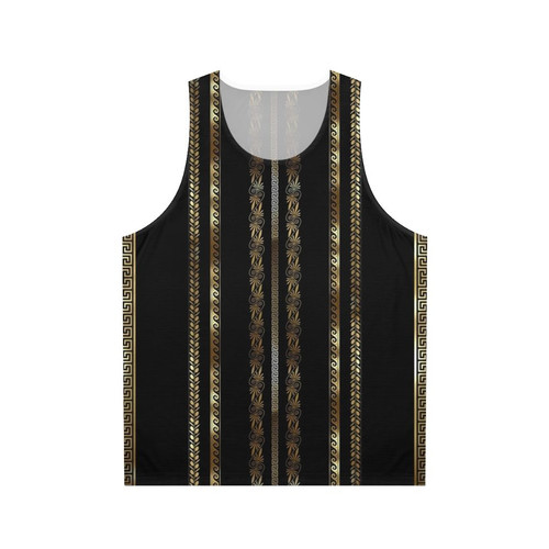 Gold Greek key patterned unisex tank top