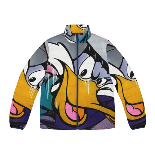 Darkwing Duck inspired 90s cartoon puffer jacket