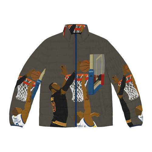 Blocked By James Puffer Jacket - LeBron James' Iconic Block Moment